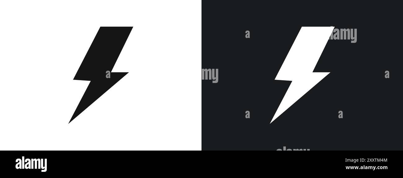 Blitzsymbol Linearvektorgrafik Zeichen oder Symbolsatz für Web-App-ui Stock Vektor
