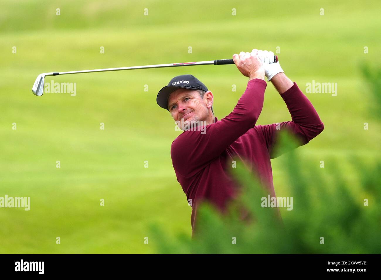 Dateifoto vom 21.07.2024 von Justin Rose, der zusammen mit Francesco Molinari als entsprechende Kapitäne für den Team Cup der DP World Tour benannt wurde, als Großbritannien und Irland im Januar in Abu Dhabi gegen Kontinentaleuropa antreten. Ausgabedatum: Montag, 26. August 2024. Stockfoto