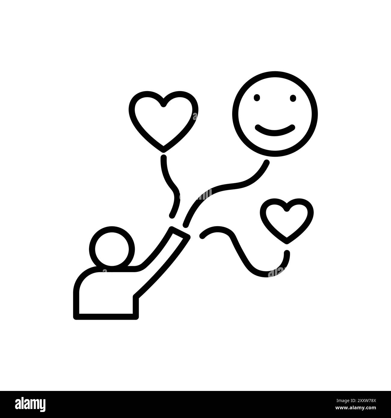 Pleasure Icon Flat Set in schwarz-weiß Farbe Umrissvektor Stock Vektor