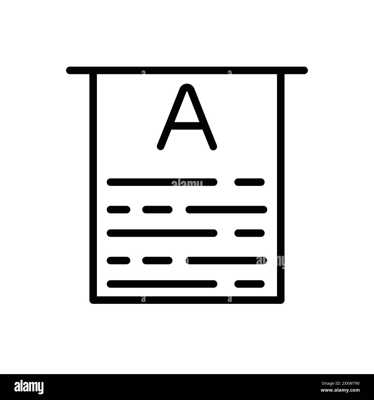 Oculist Symbol Flat Set in schwarz-weiß Farbe Umrissvektor Stock Vektor