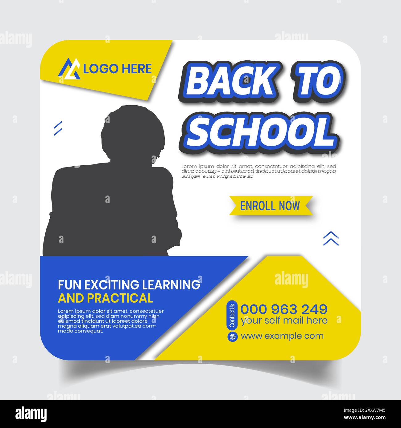 Eintrittskarte Offene Social-Media-Post-Banner Stock Vektor