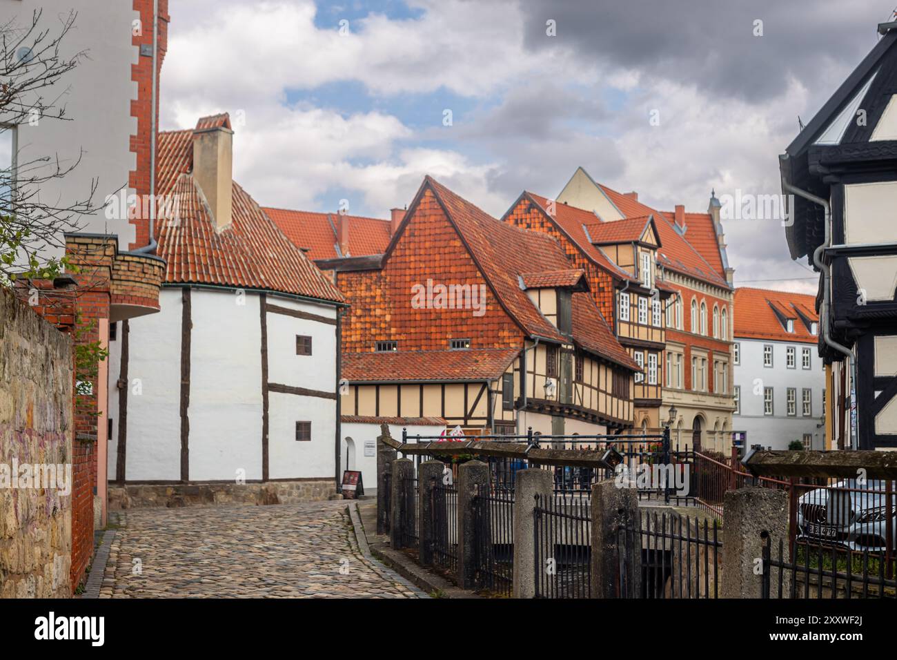 Stadtansichten Welterbestadt Quedlinburg Harz Stockfoto