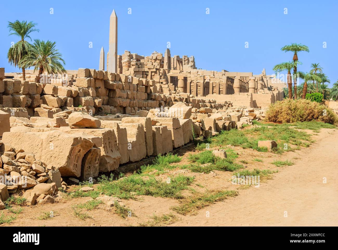 Karnak-Tempel-Komplex - Luxor, Oberägypten Stockfoto