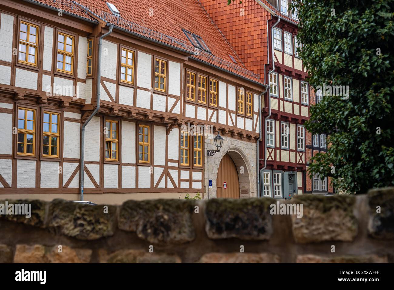 Stadtansichten Welterbestadt Quedlinburg Harz Stockfoto