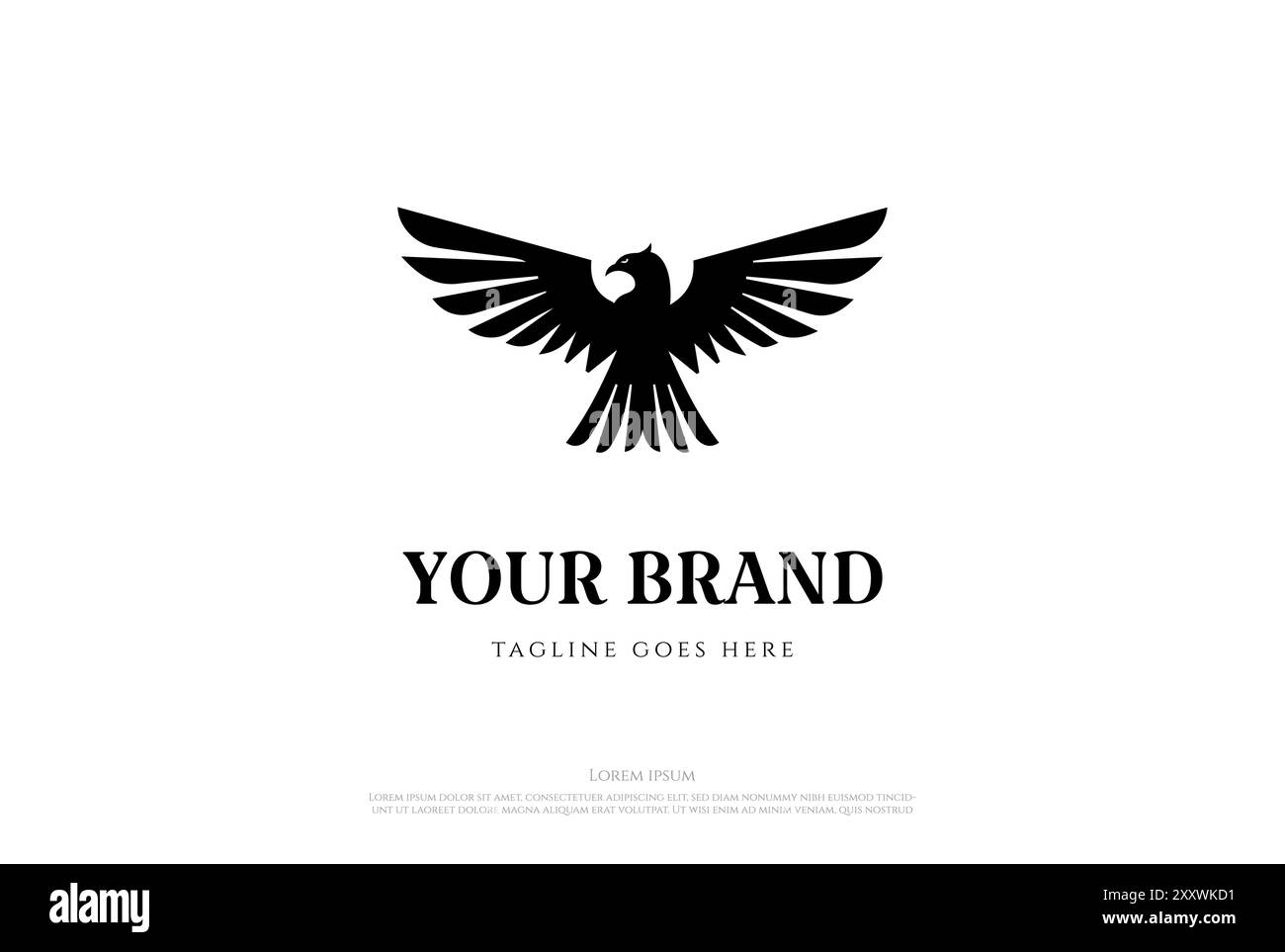Starker Eagle Falke Hawk Vow Kite Phoenix Logo Design Vektor Stock Vektor