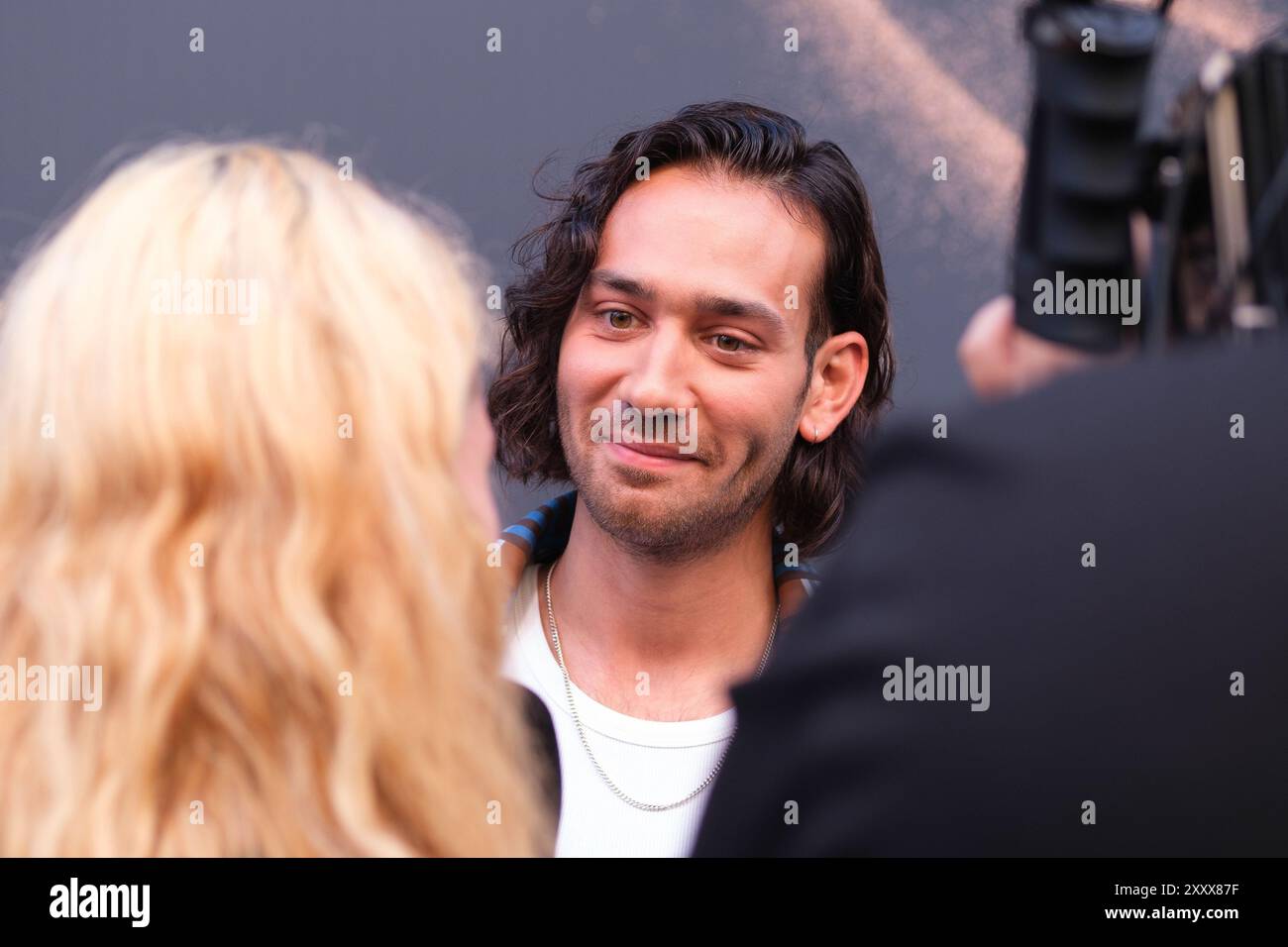 Max Baldry nahm am 26. August 2024 an der Premiere von El Señor de Los Anillos: Los Anillos de Poder im Callao Cinema Teil Stockfoto