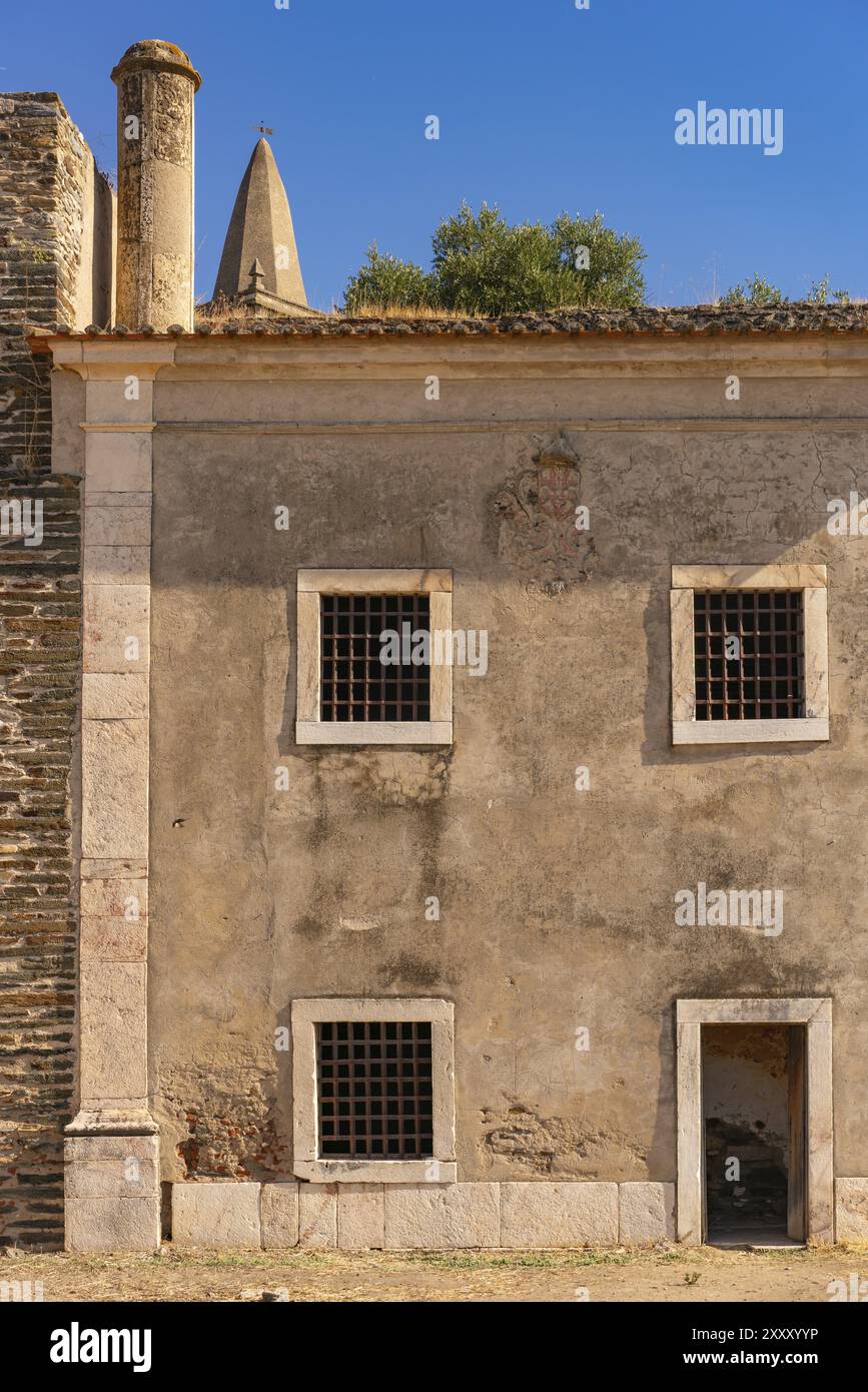 Juromenha wunderschöne Burgruine in Alentejo, Portugal, Europa Stockfoto
