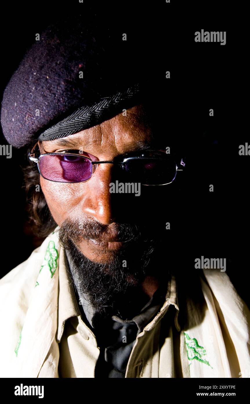 Porträt eines Odia-Mannes, aufgenommen in Orissa, Indien. Stockfoto