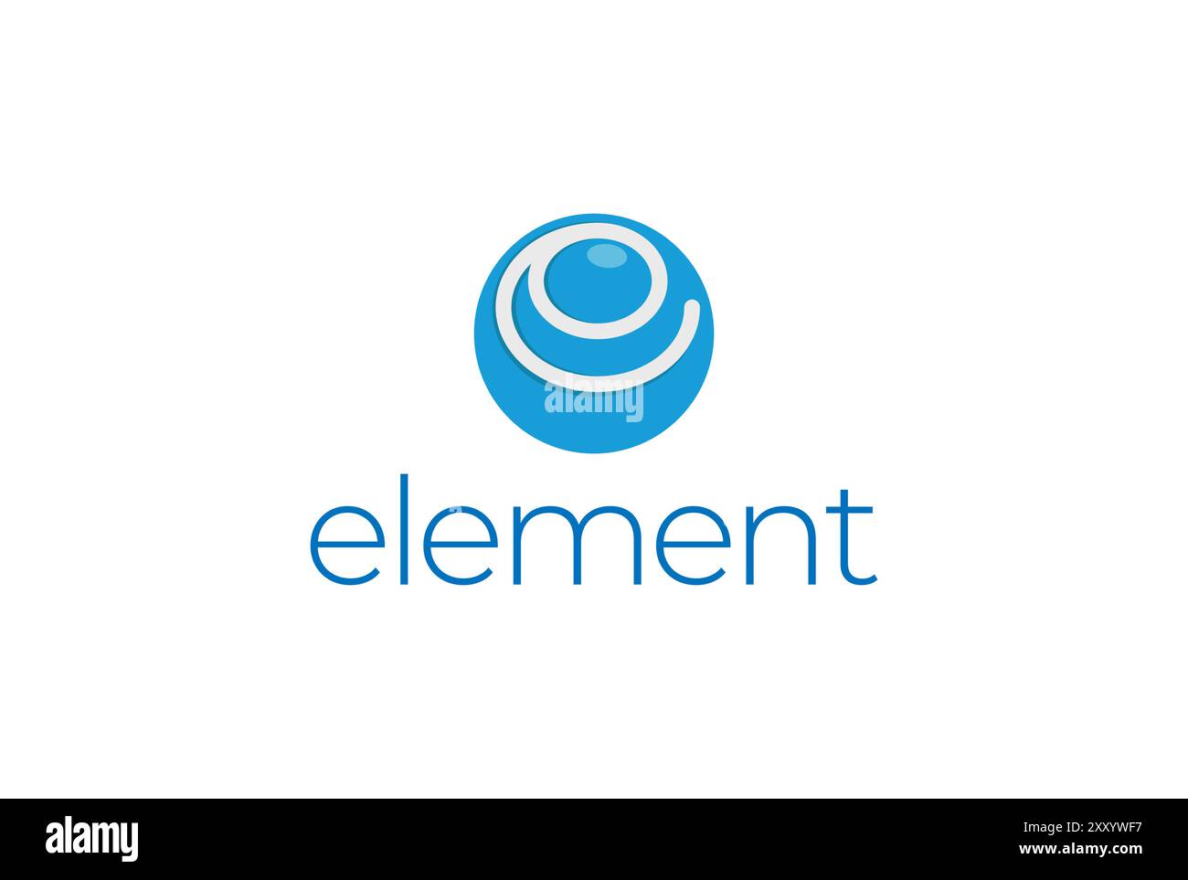 Moderner einfacher blauer Buchstabe E für Element Molekül Logo Design Vektor Stock Vektor