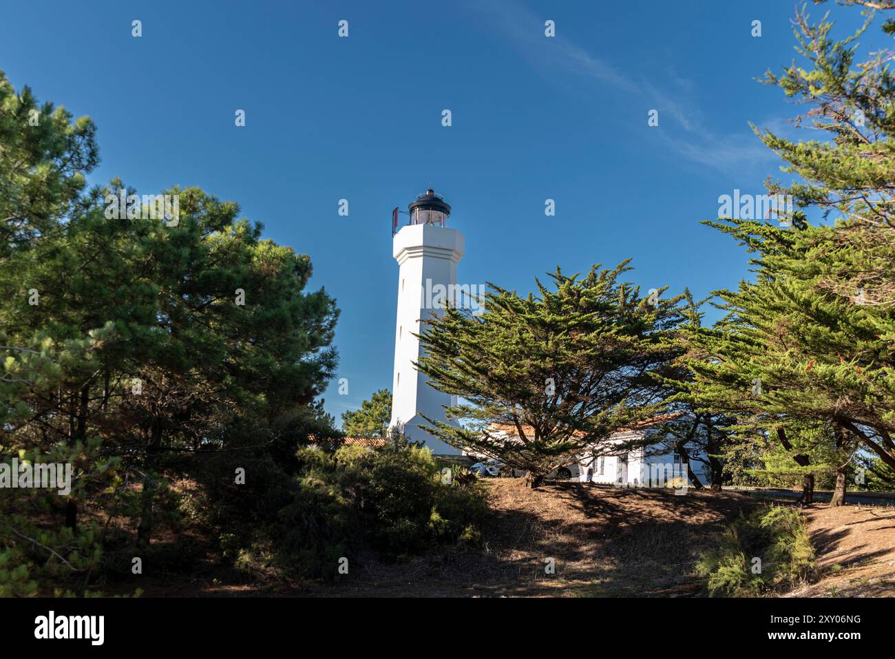 La Tranche-sur-Mer (Mittelwestfrankreich): Leuchtturm Grouin du Cou Stockfoto