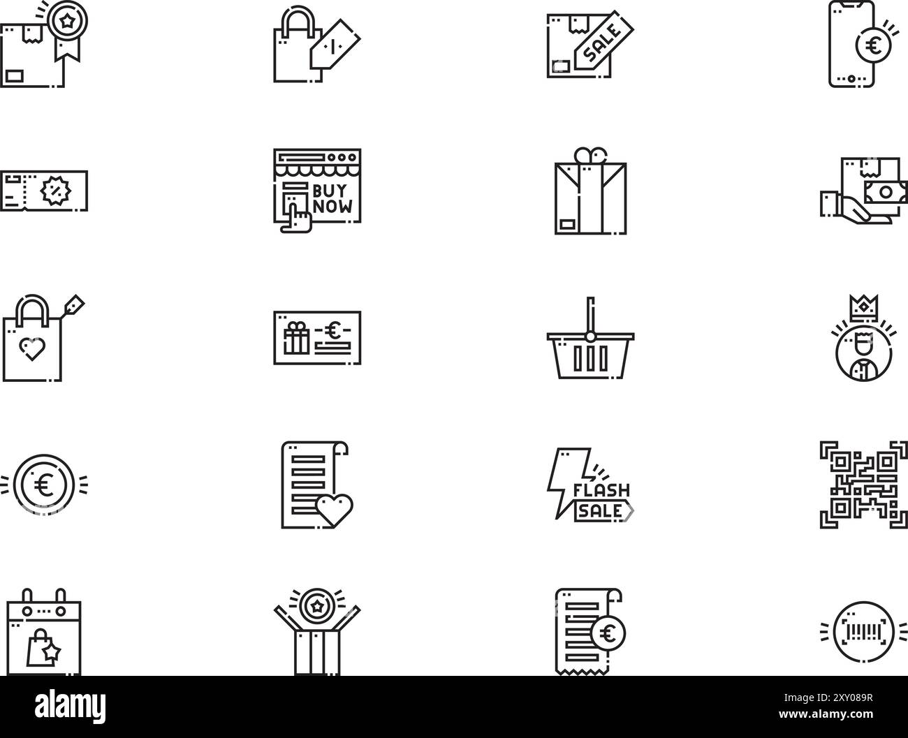 Cyber monday Icons Collection ist eine Vektorillustration mit bearbeitbarem Kontur. Stock Vektor