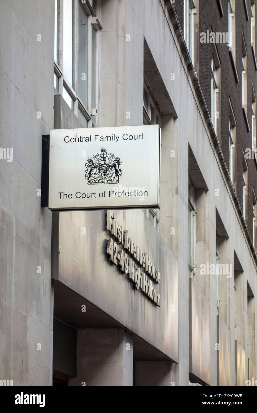 Central Family Court, The Court of Protection, High Holborn, City of London, Vereinigtes Königreich Stockfoto