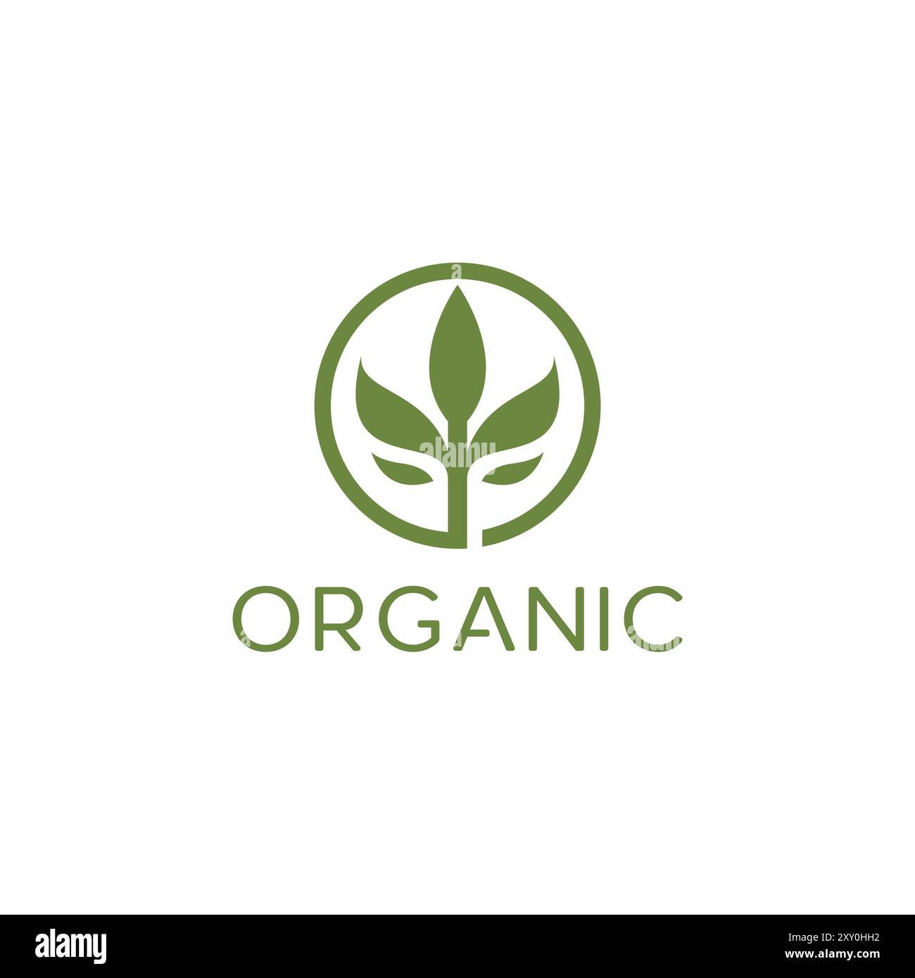 Organic Leaf Logo Vektor. Symbol „Wachstumsblatt“ Stock Vektor