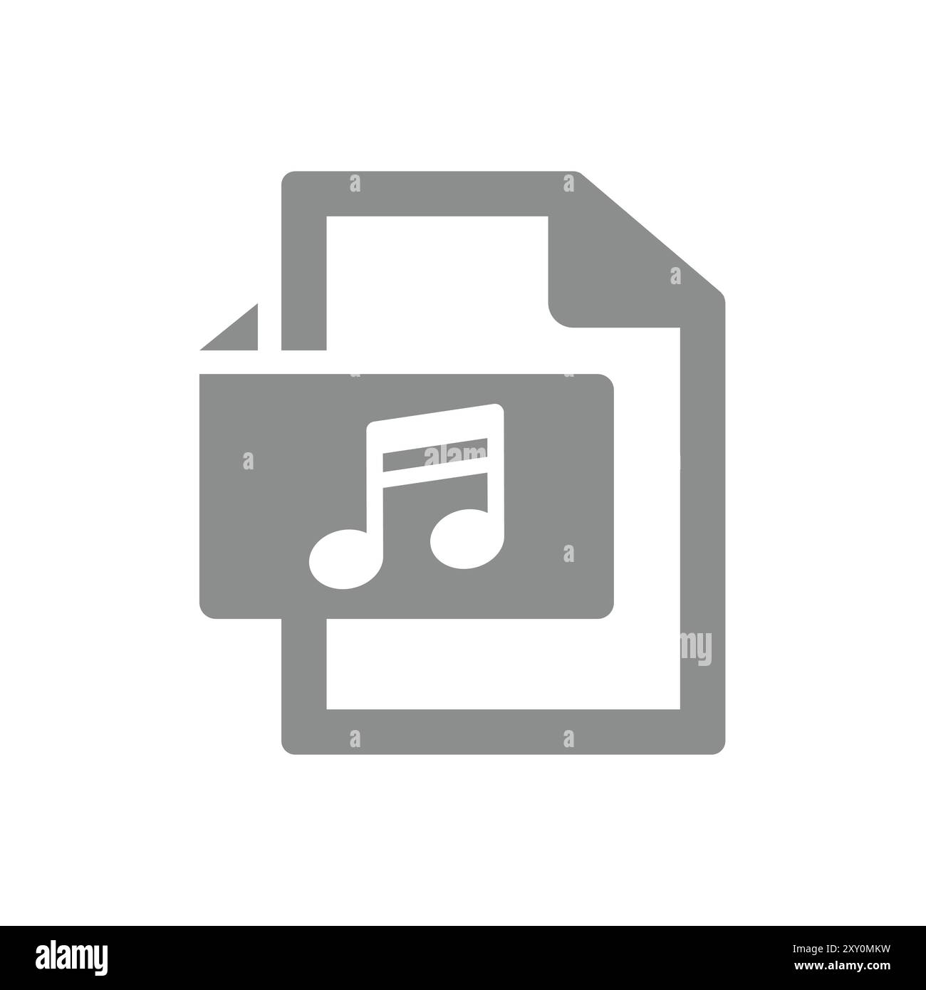 Symbol für Vektordateien für Musikmedien. Dateitypsymbol. Stock Vektor