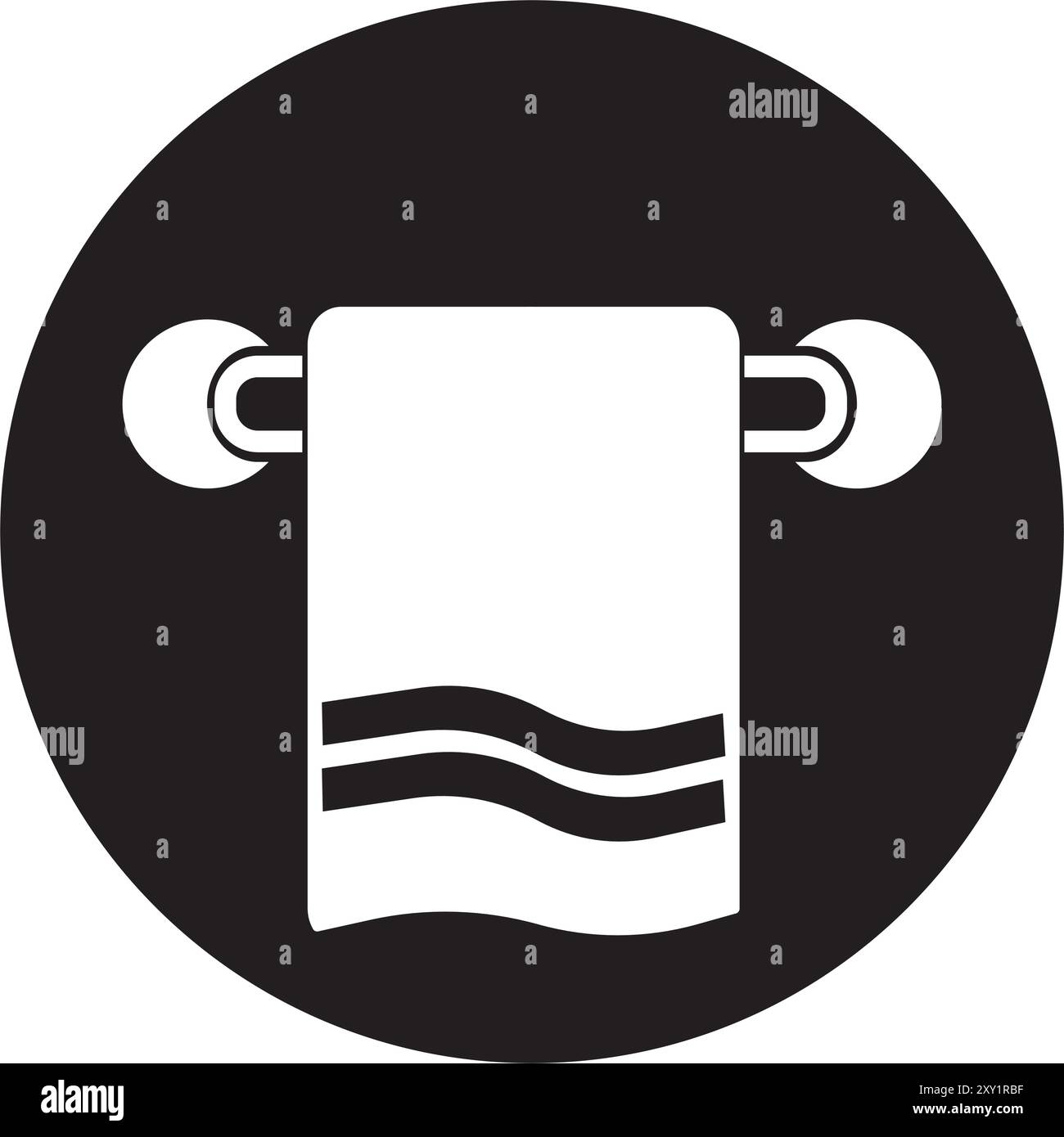 Handtuch Symbol Vektor Illustration Logo Design Stock Vektor