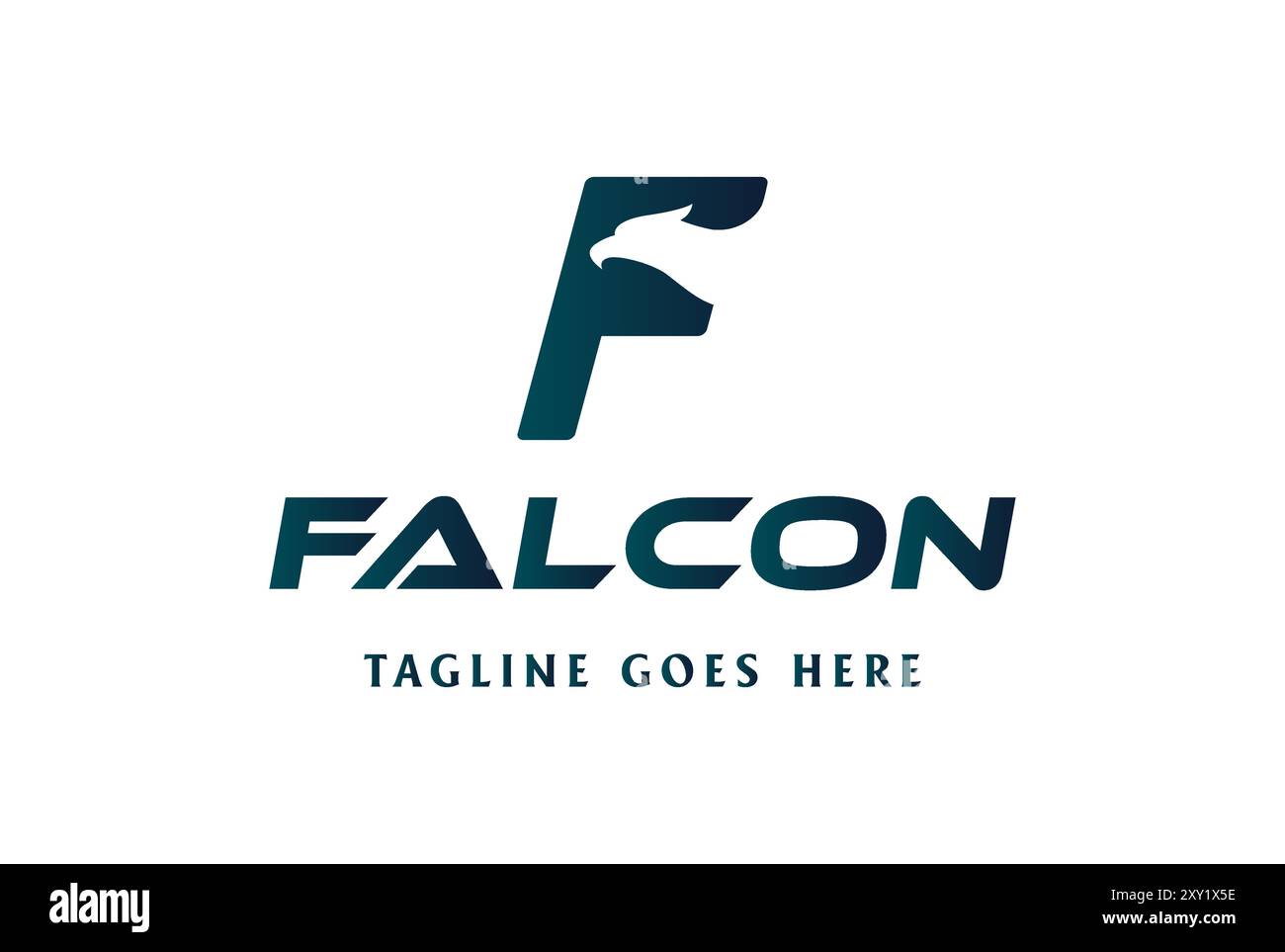 Anfangsbuchstabe F für Falcon Hawk Eagle Bird Logo Design Vektor Stock Vektor
