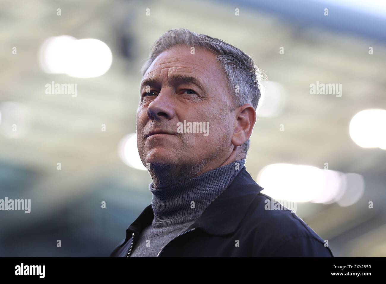 Scott Lindsey, Trainer des Crawley Town FC vor Brighton & Hove Albion FC gegen Crawley Town FC Carabao Cup am 27. August 2024 im American Express Stadium, Brighton & Hove, England, Großbritannien Credit: Every Second Media/Alamy Live News Stockfoto