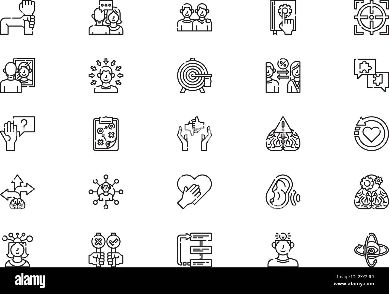 Die Kollektion Life Skills Icons ist eine Vektorillustration mit bearbeitbarem Konturstrich. Stock Vektor