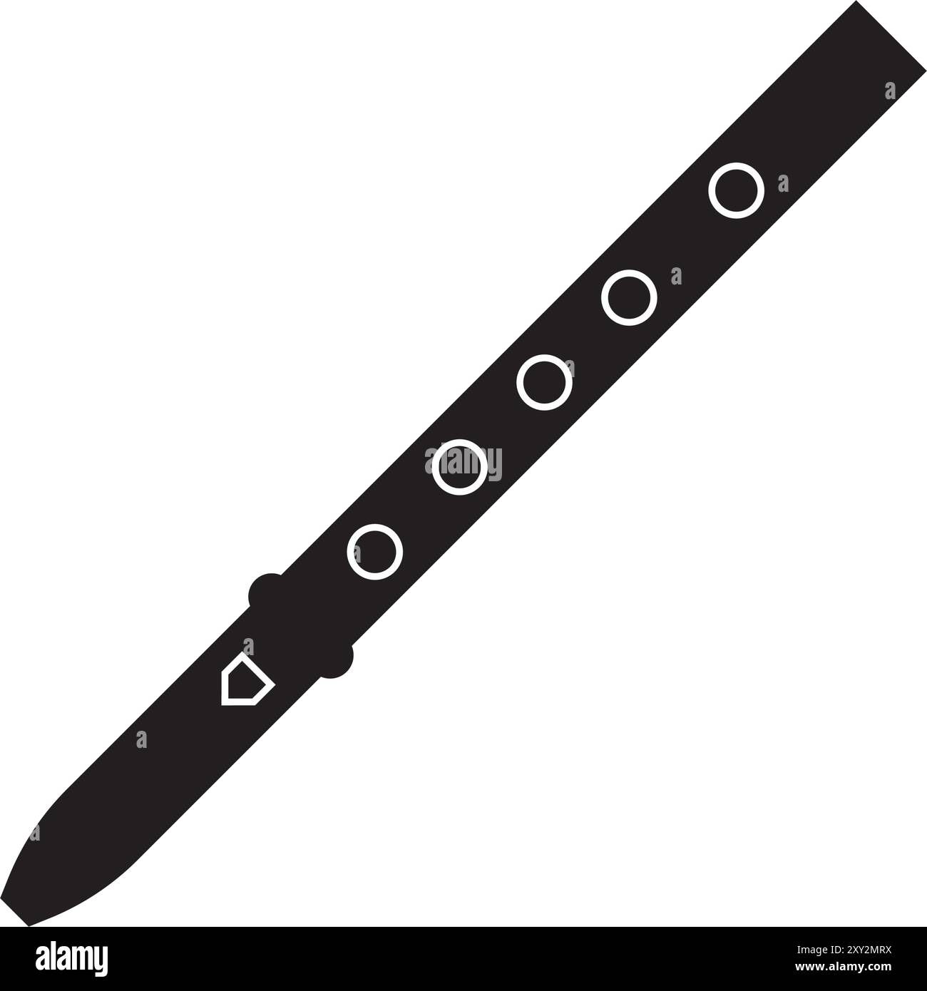 Querflöte Illustration Symbol Element Symbol Design Stock Vektor