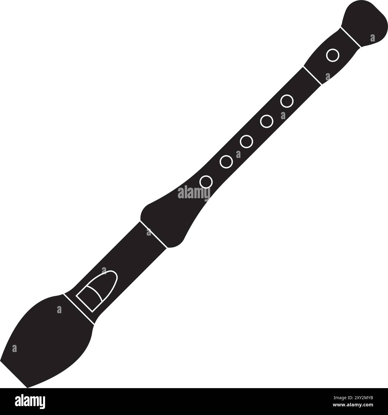 Querflöte Illustration Symbol Element Symbol Design Stock Vektor