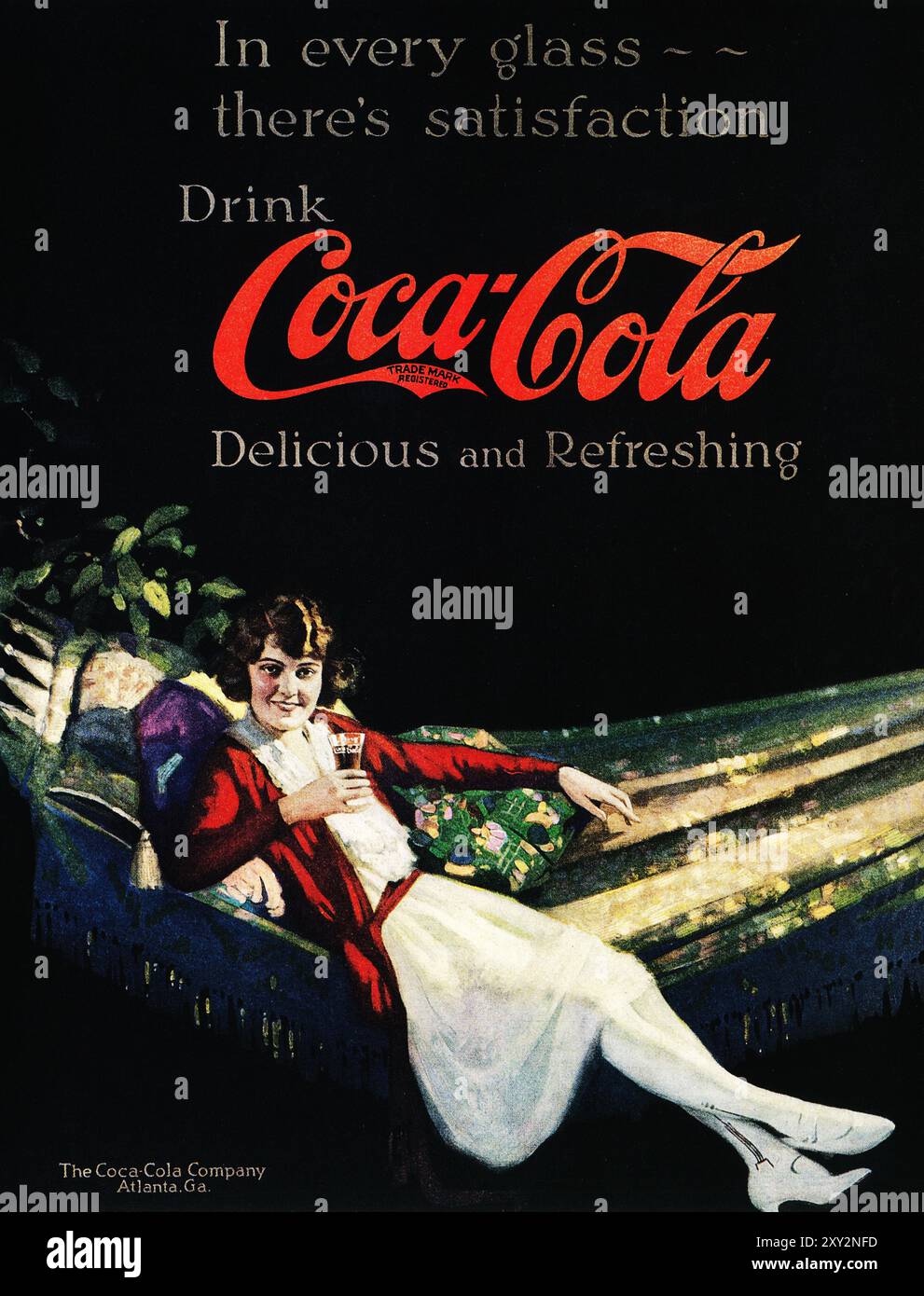 1922 Coca-Cola-Werbung Stockfoto