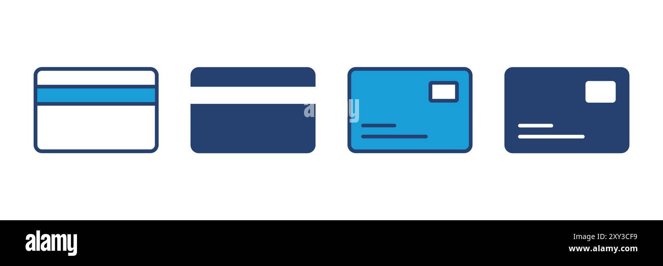 Vektor des Kreditkartensymbols. Vektor des Symbols für Kreditkartenzahlung Stock Vektor