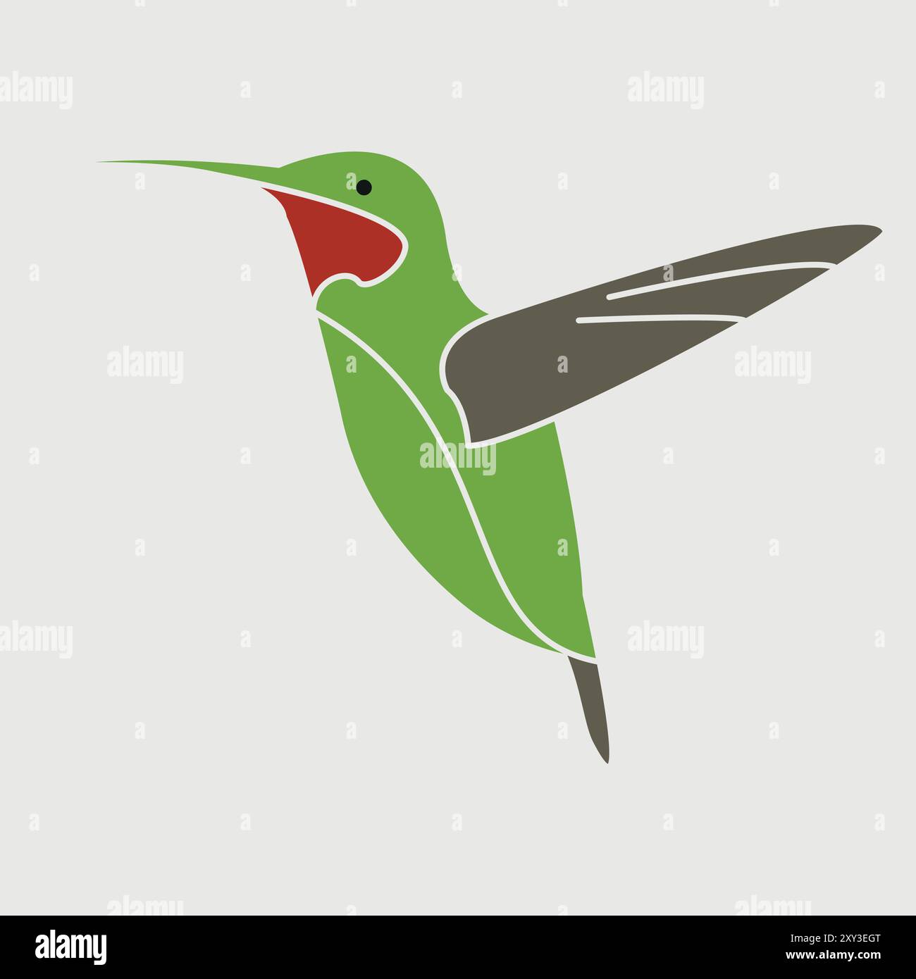 kolibri Tier Vektor Illustration, Kolibri Vektor, Kolibri Illustration, Kolibri Silhouette, Vogel Vektor, Vogeldarstellung. Stock Vektor
