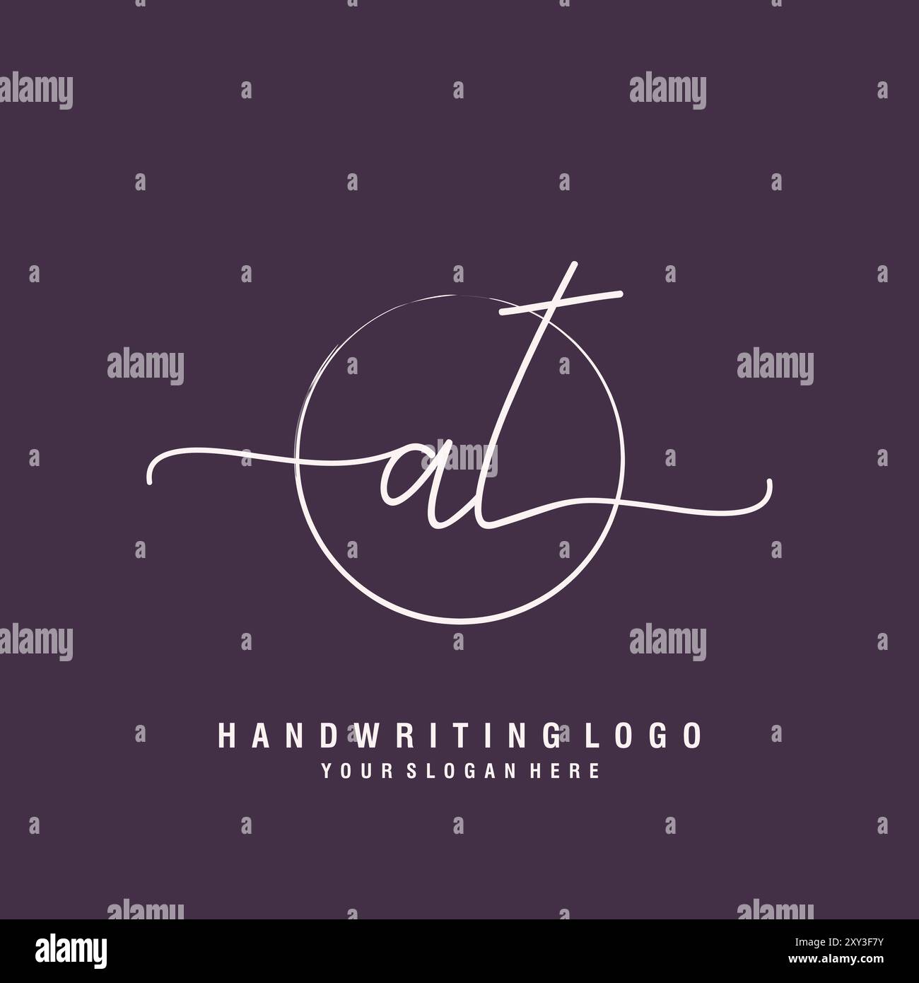 AT Letter Logo minimal modern Stock Vektor