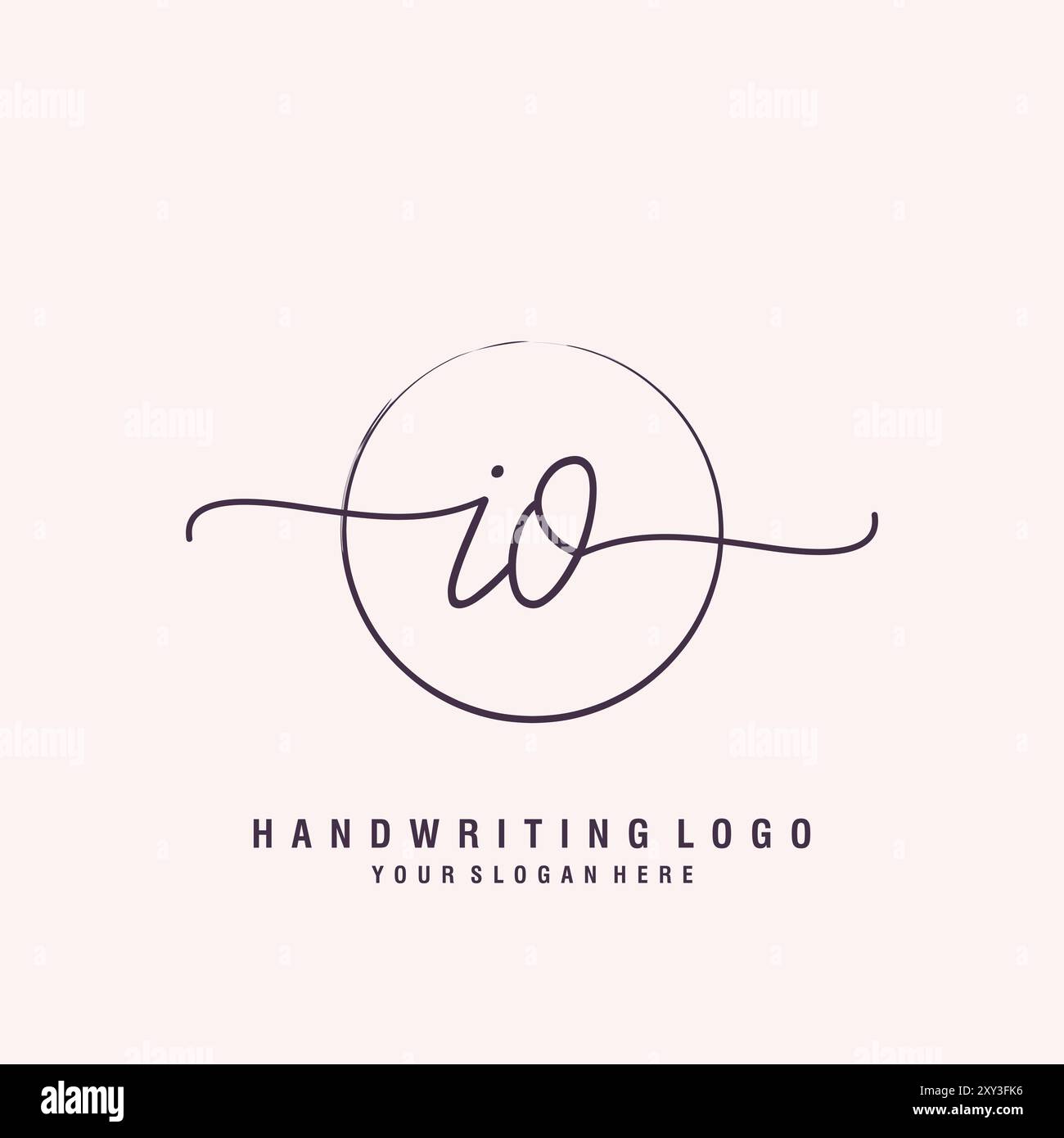 IO Letter Logo minimal modern Stock Vektor