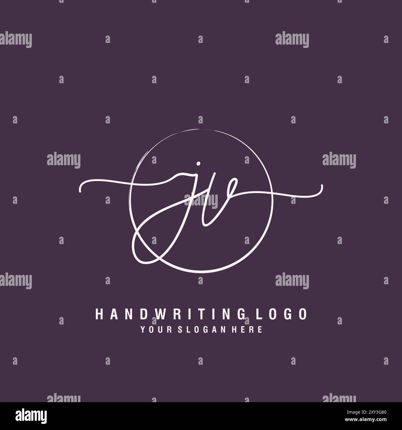 JV Letter Logo Minimal Modern Stock Vektor