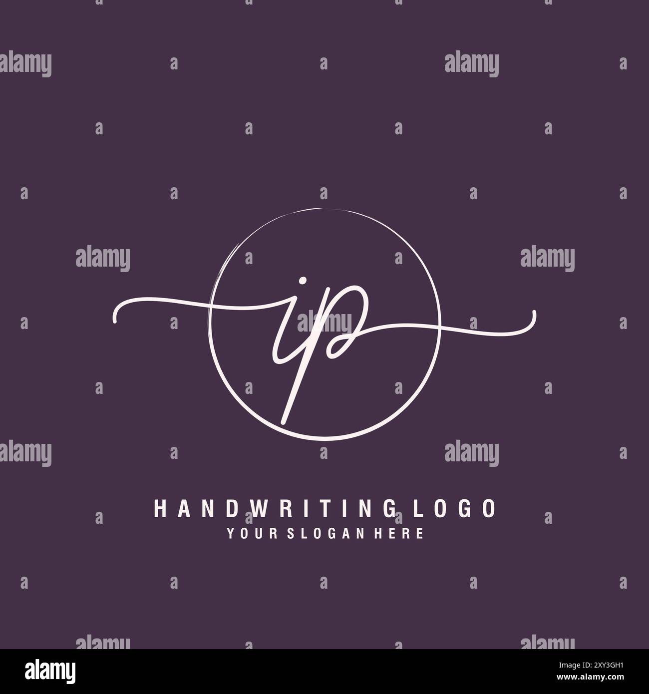 IP Letter Logo minimal modern Stock Vektor
