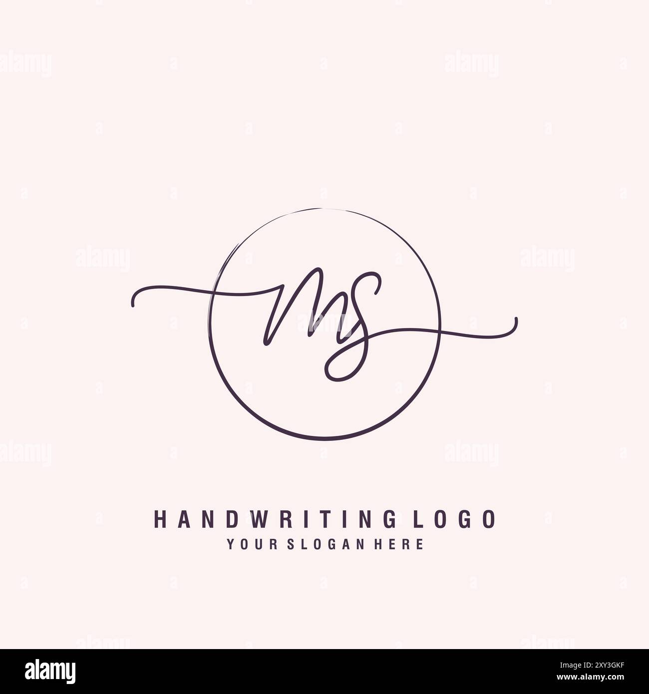 Ms Letter Logo minimal modern Stock Vektor