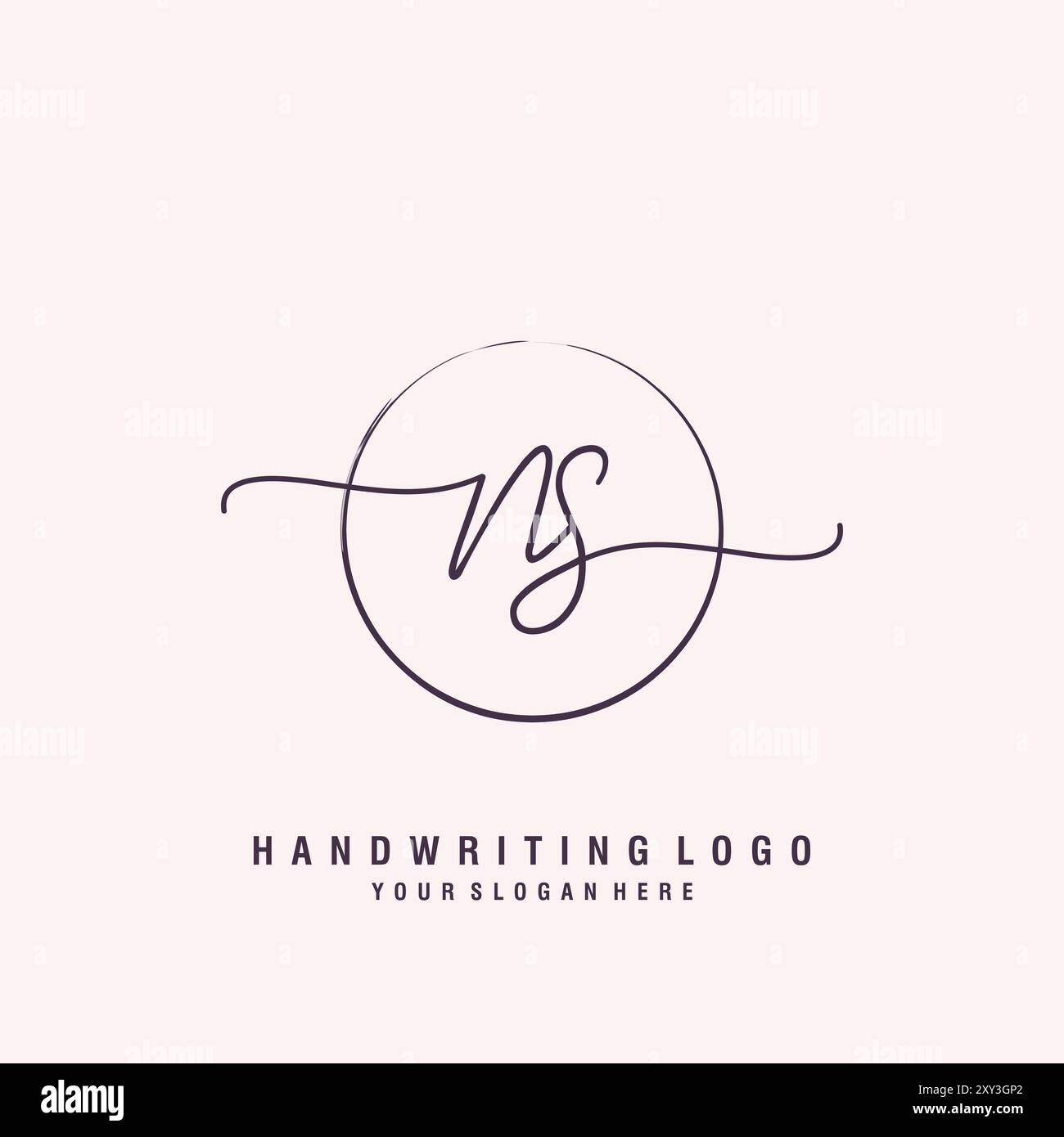 Minimales modernes NS-Letter-Logo Stock Vektor