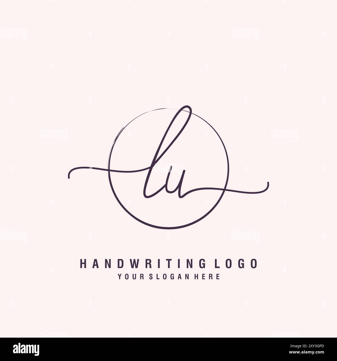 LU Letter Logo minimal modern Stock Vektor