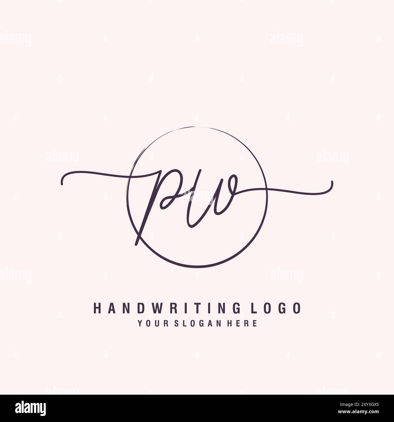 PW Letter Logo minimal modern Stock Vektor