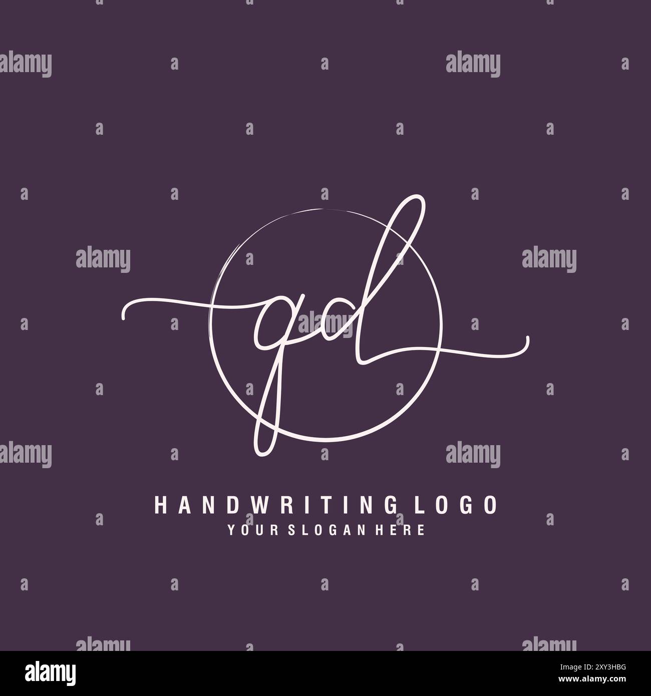 QD Letter Logo minimal modern Stock Vektor