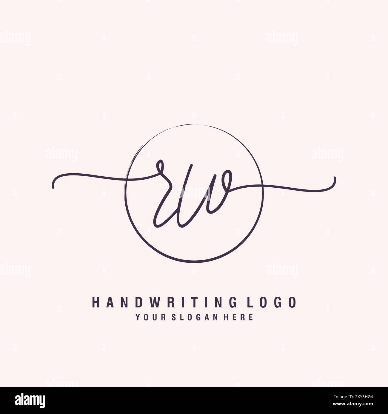RW Letter Logo minimal modern Stock Vektor