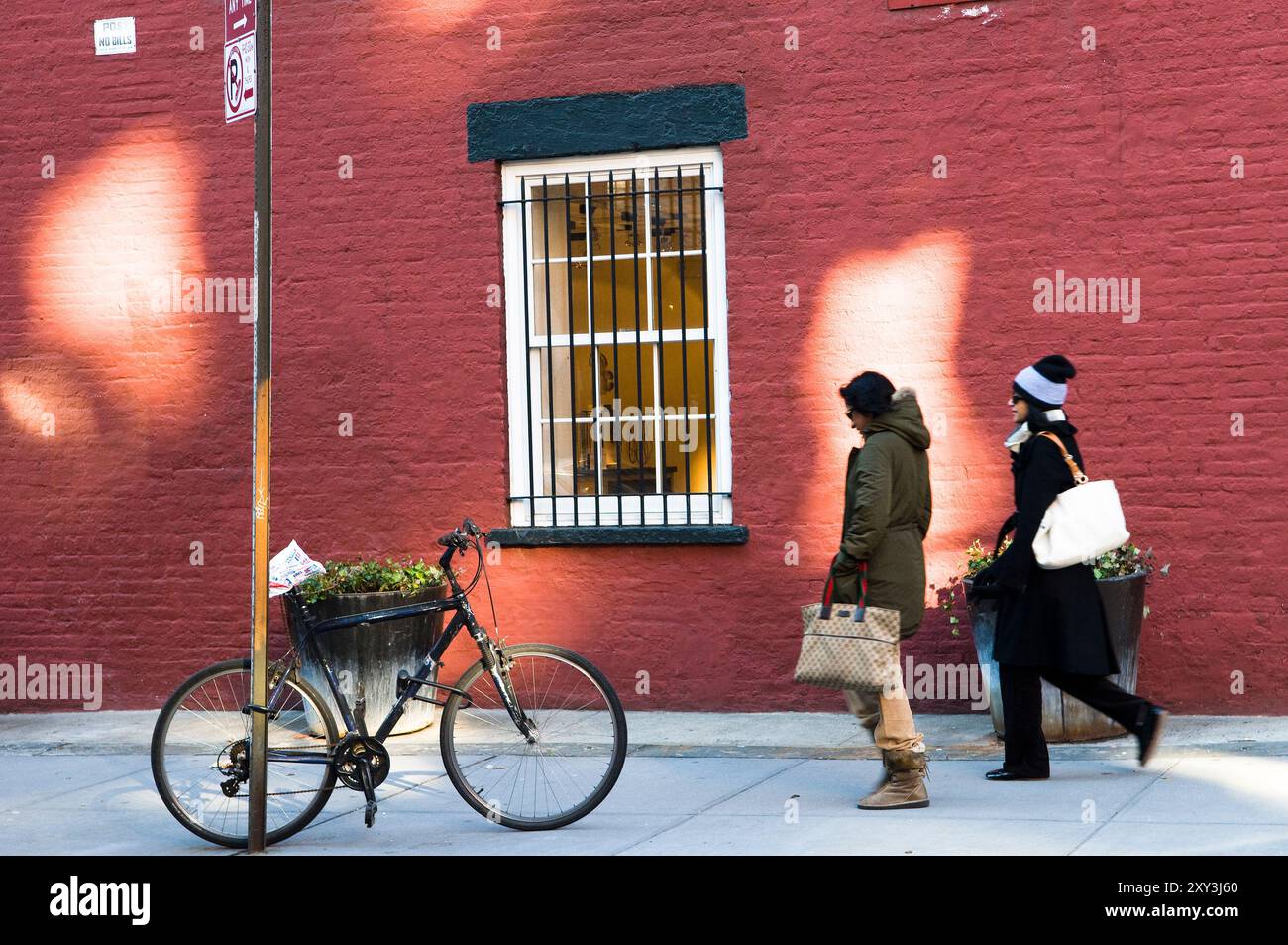 Spaziergang durch die historischen Viertel in Philadelphia, USA. Stockfoto