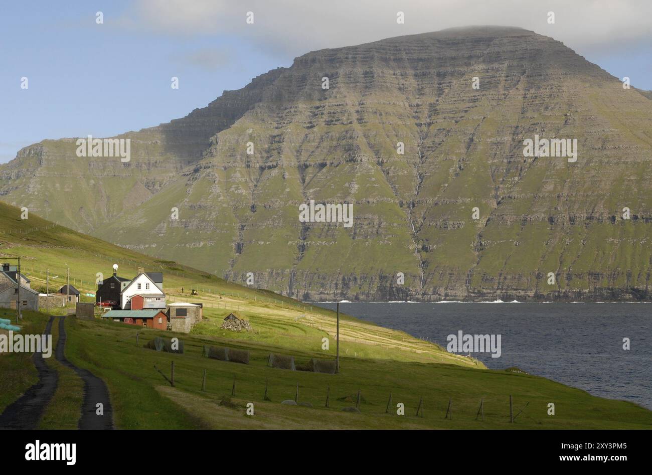 Muli Village, Bordoy Island, Färöer Inseln, Europa Stockfoto