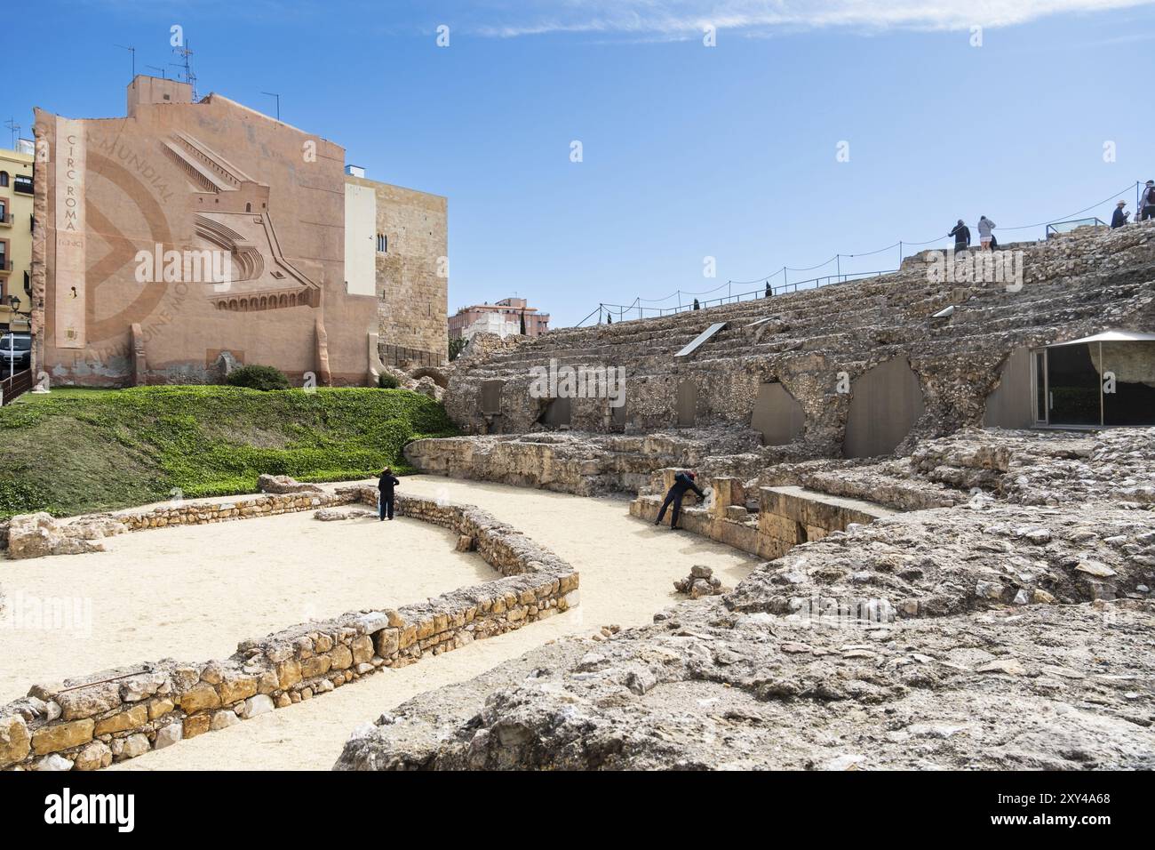 Circo romano de Tarraco, UNESCO-Weltkulturerbe in Tarragona, Spanien, Europa Stockfoto