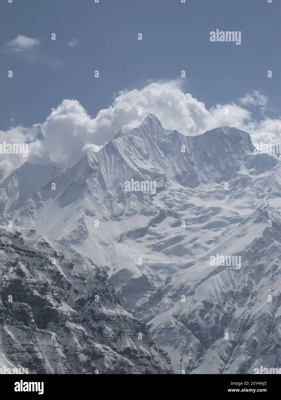 Blick vom Annapurna Base Camp, Gandharwa Chuli, 6248 m Stockfoto