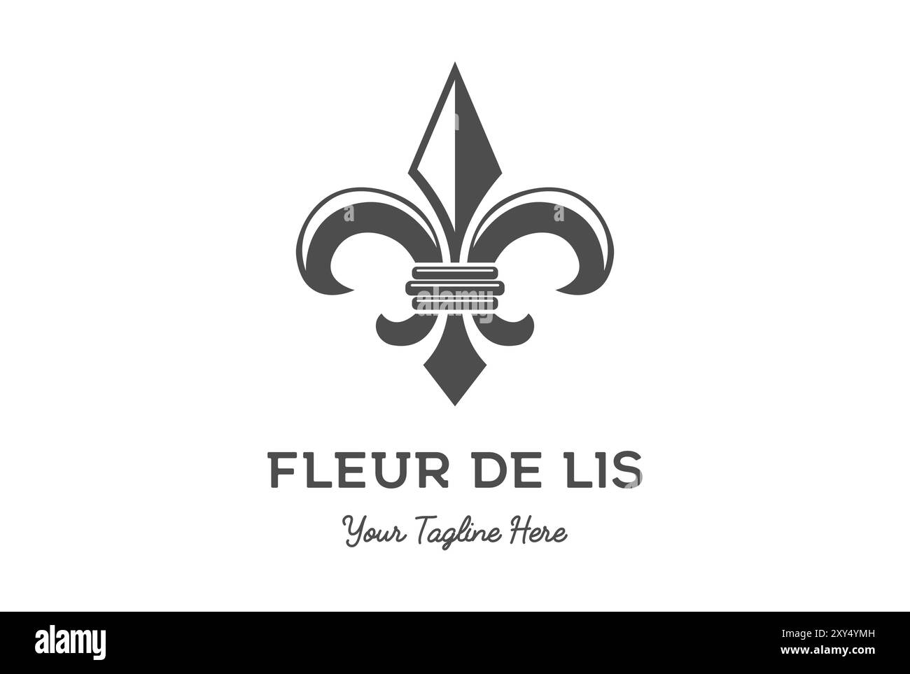 Vintage Retro Französisch Lilie Blume für Tattoo Logo Design Vektor Stock Vektor