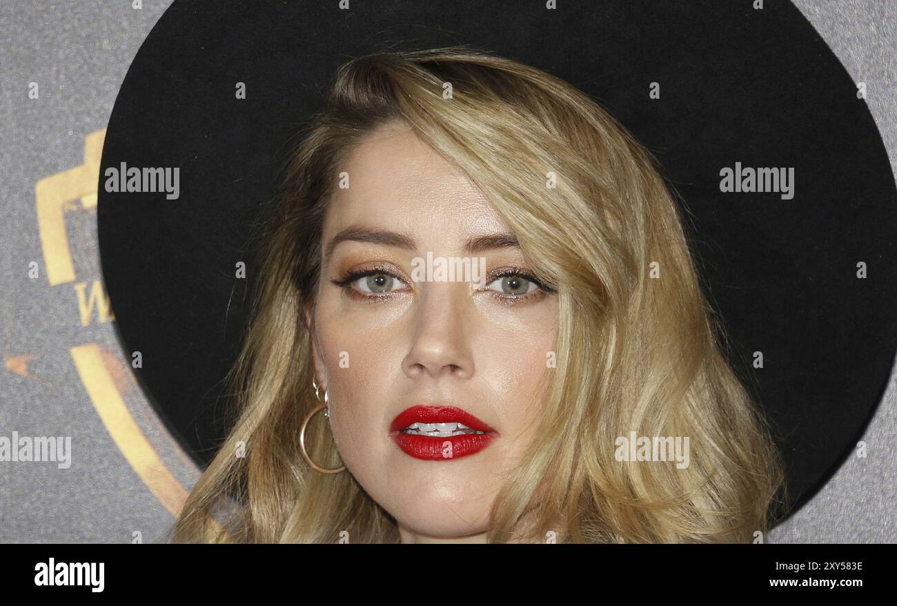 Amber hörte auf der 2018 CinemaCon, Warner Bros Pictures „The Big Picture“-Präsentation im Caesars Palace in Las Vegas, USA am 24. April 2018 Stockfoto