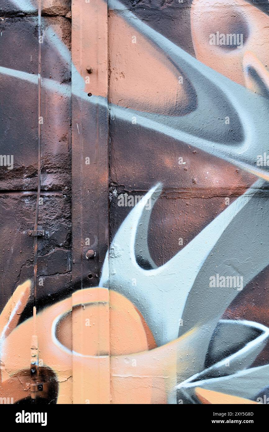 Detail eines Graffiti an einer Hauswand Stockfoto