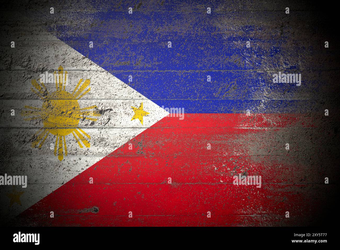 Flagge auf grungy verwittertem Hintergrund Stockfoto