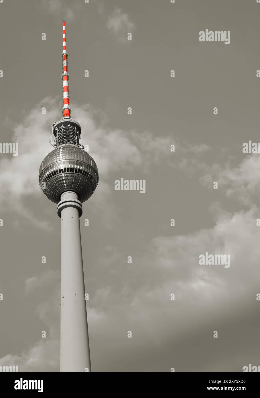 Der Fernsehturm, das Wahrzeichen im Zentrum Berlins Stockfoto