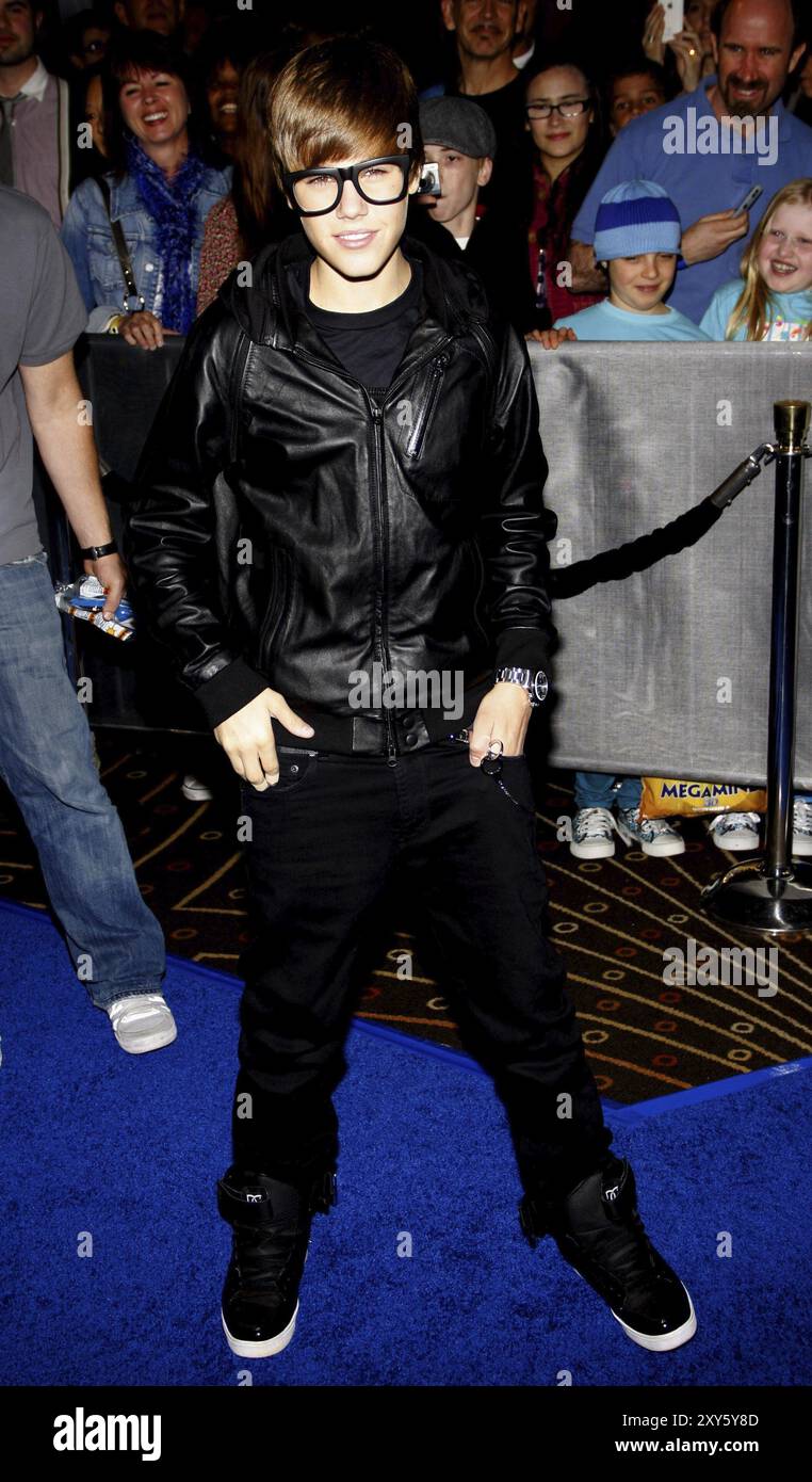 Justin Bieber bei der Premiere von Megamind in Los Angeles, die am 30. Oktober 2010 im Hollywood and Highland in Hollywood stattfand Stockfoto