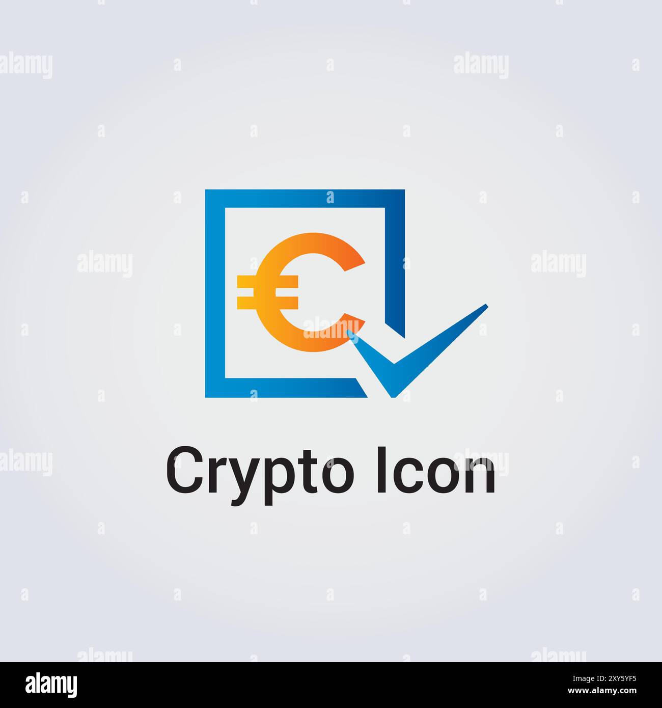 Krypto-Münzsymbol, Logo für Unternehmen, Blockchain-Logo Stock Vektor