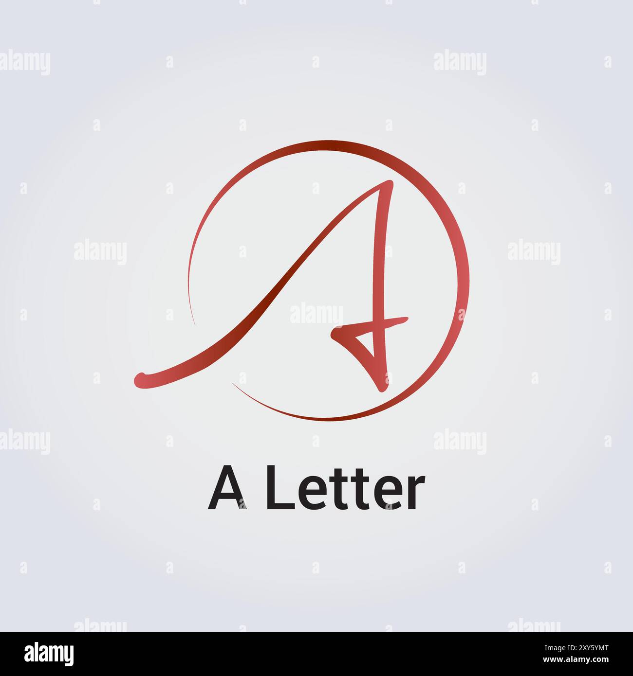Letter A Icon, Monogramm, Initial Logo für Unternehmensunternehmen in Rot Stock Vektor