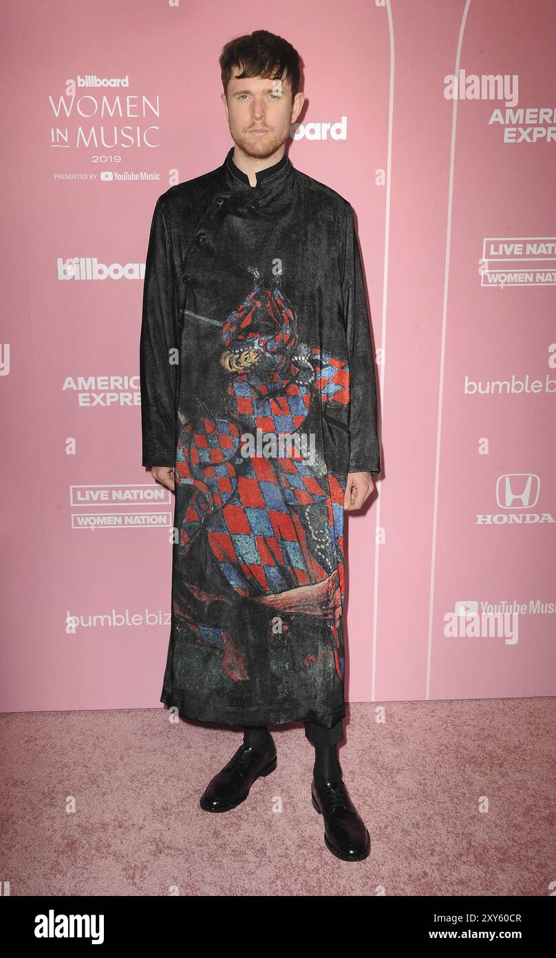 James Blake bei den Billboard Women in Music 2019, die am 12. Dezember 2019 im Hollywood Palladium in Hollywood stattfanden Stockfoto